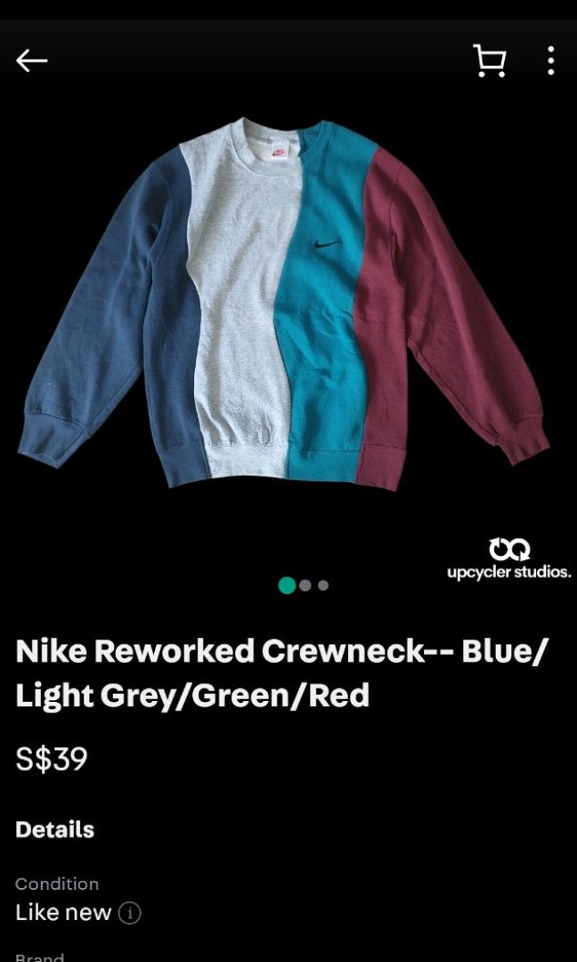 Reworked Nike Sweater pull over Free NM Men s Fashion Coats