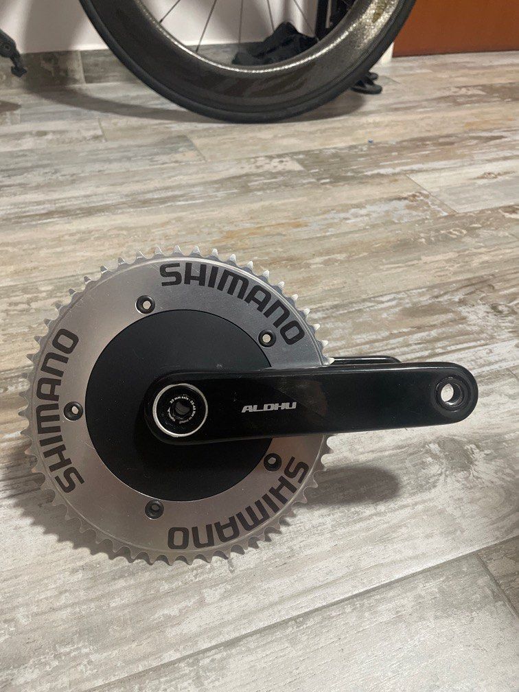 Rotor Aldhu Carbon crankset with Shimano Olympic zen chainring 52t