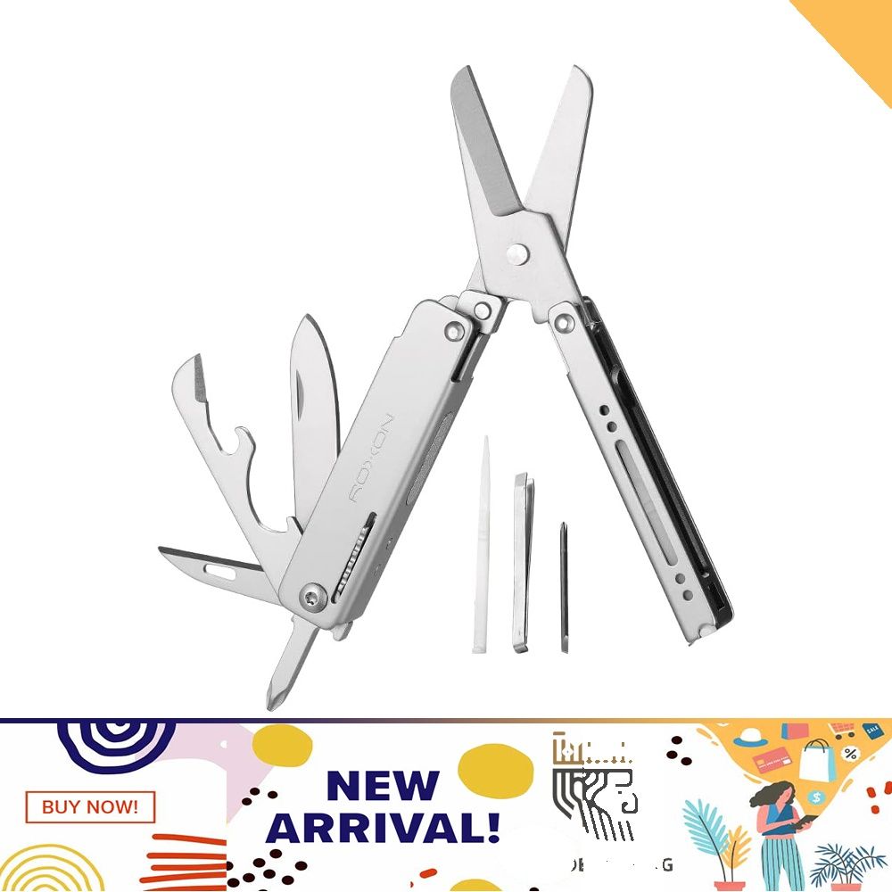 ROXON M3 13 in 1 Multi Tool EDC Knife And Scissors with Toothpick &  Tweezers Practical Small and Exquisite