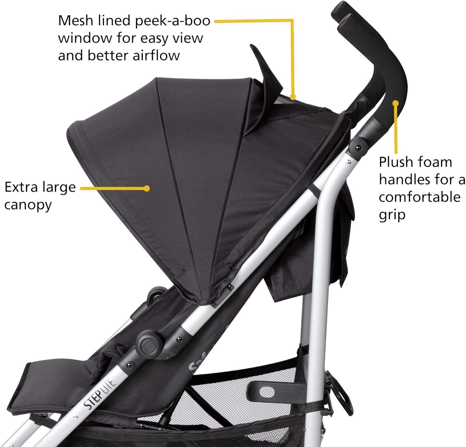Safety 1st Step Lite Compact Stroller, Lightweight aluminum frame