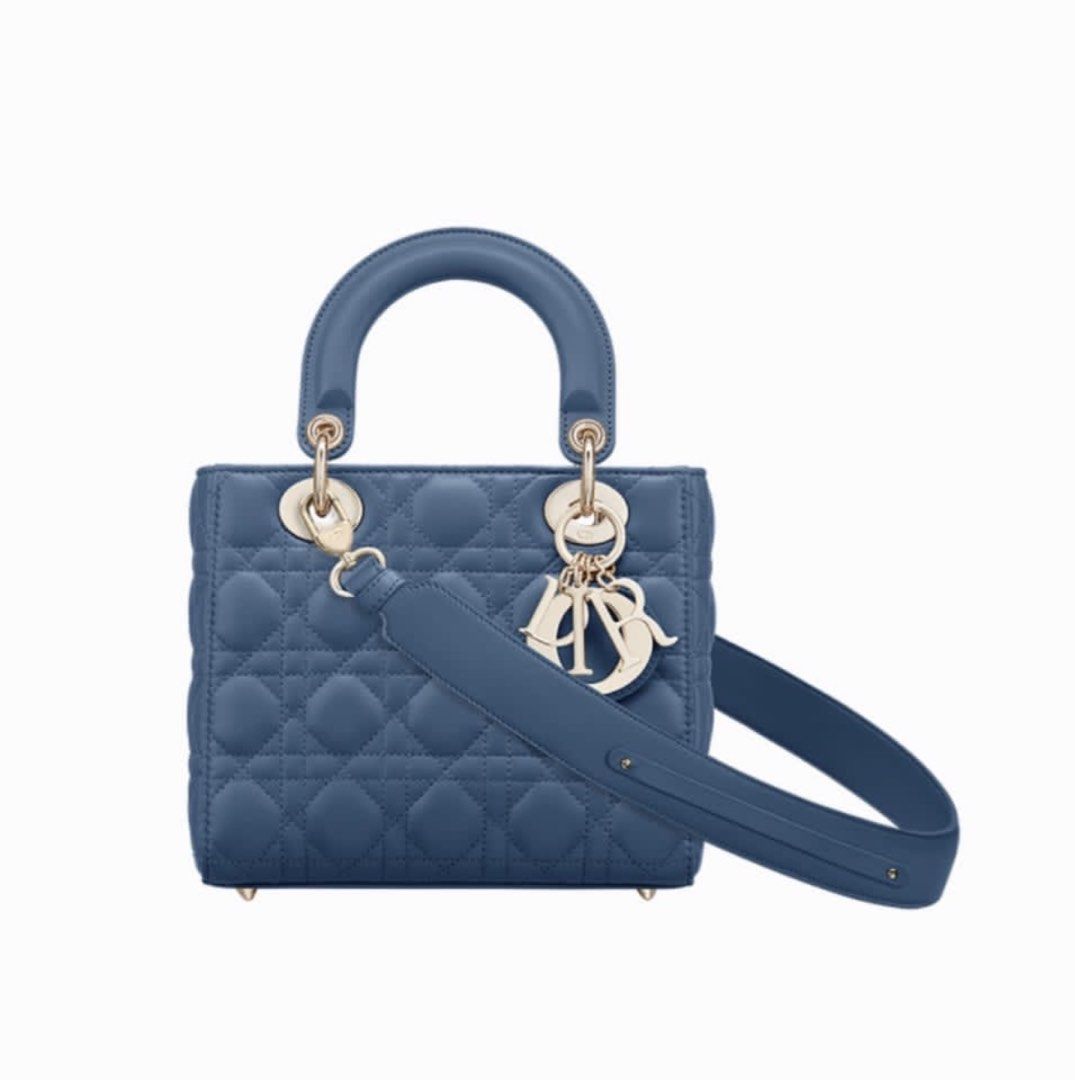 SMALL LADY DIOR MY ABCDIOR BAG Denim Blue Cannage Lambskin Rare