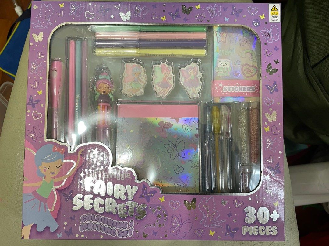 Smiggle Colouring & Writing set Fairy Secret, Hobbies & Toys