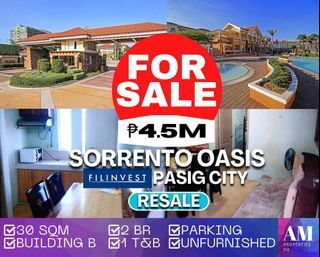 SORRENTO OASIS PASIG CITY 2 BR WITH PARKING SLOT PASIG CITY FOR SALE