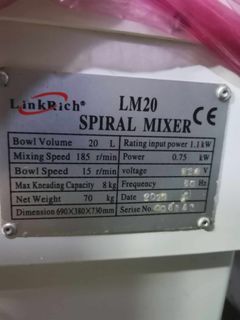 Spiral Dough Mixer