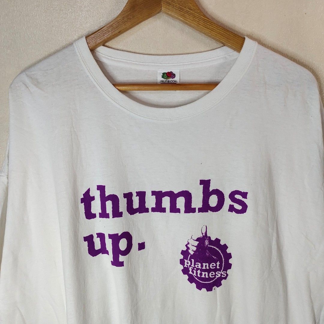 THUMBS UP Planet Fitness T-Shirt, Men's Fashion, Tops & Sets