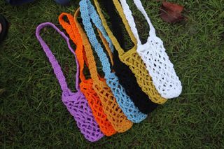 Tumbler Bag Mesh Net Crochet Shoulder Crossbody