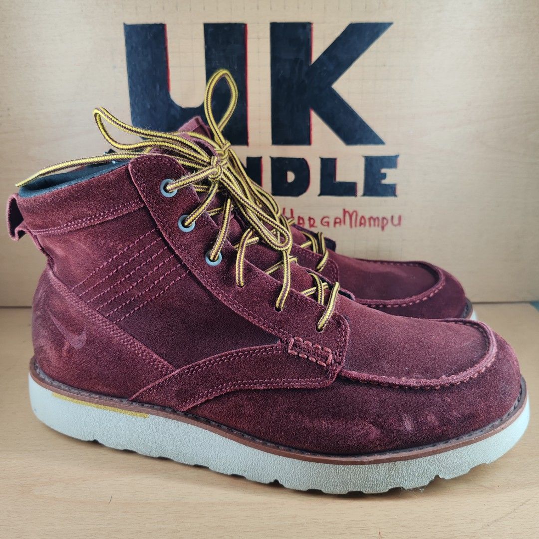 UKBundle 9.5UK 28.5cm NIKE ACG Kingman Suede Leather Boots Dark True Red