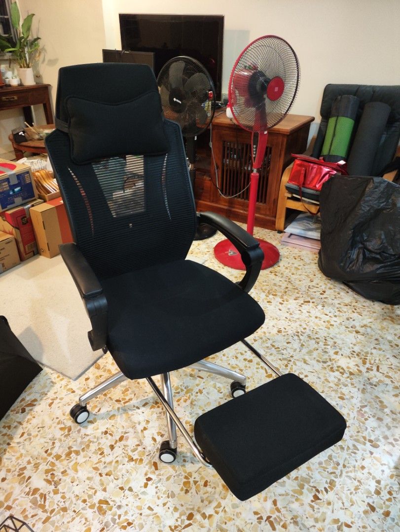 UMD Ergonomic Mesh Office Chair Computer Chair with Foot Stool Q57 ...