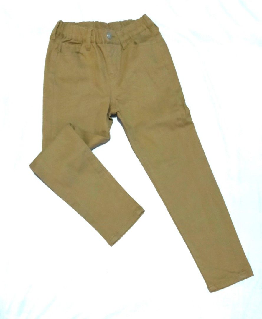 Uniqlo Khaki pants for kids size 120 Babies Kids Babies Kids Fashion on Carousell