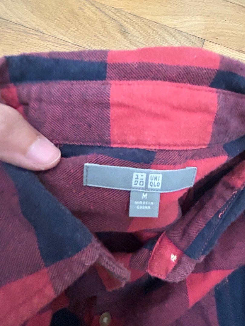 Red plaid sweatshirt top
