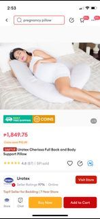 Uratex Maternity Pillow (Cherissa Full Back and Body Support Pillow)
