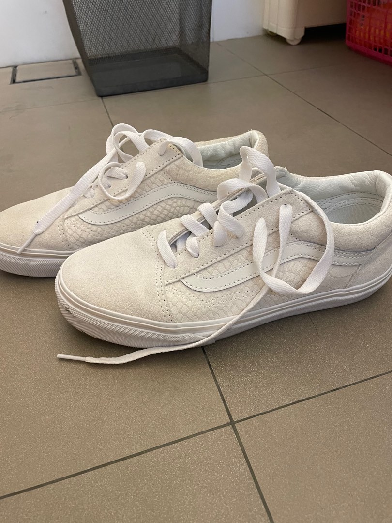 Vans UK 4 White Suede shoes Women s Fashion Footwear Sneakers