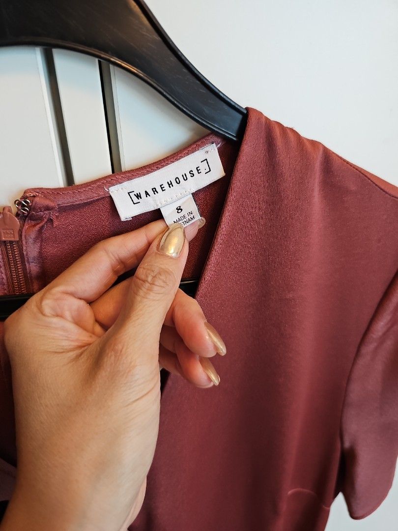 Warehouse maroon dress cheap