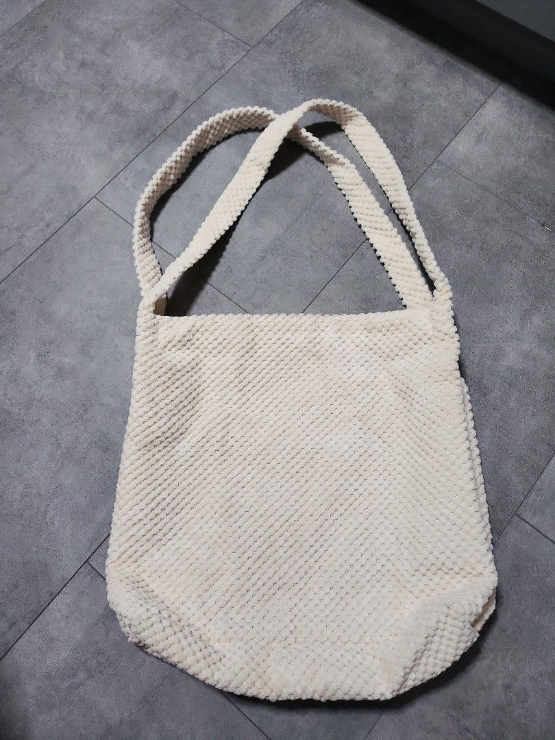 White fluffy flurry bag Women s Fashion Bags Wallets Tote