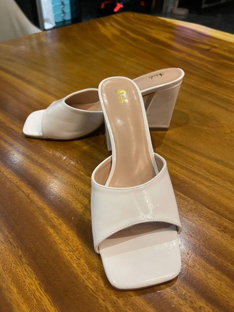White open toe heels Women s Fashion Footwear Heels on Carousell