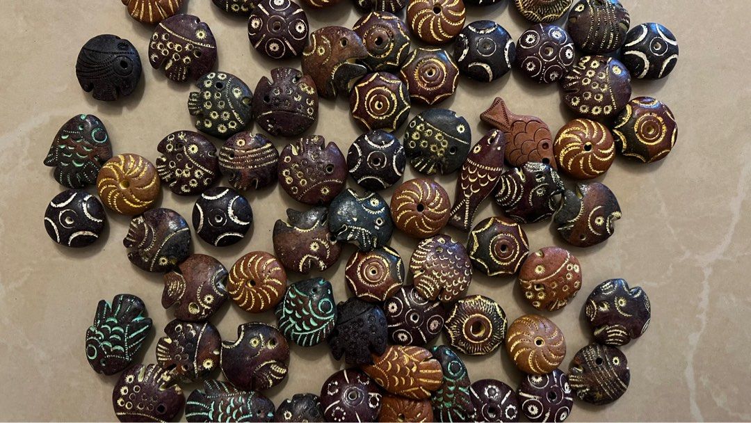 WTS Special Shape Unique Ceramic Beads Pendant Porcelain
