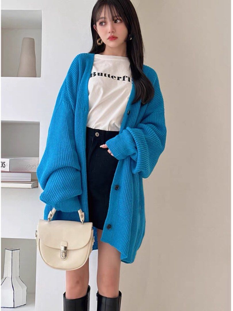 xs to xL 165 three colors white sweater blue sweater black sweater big brand comfy and