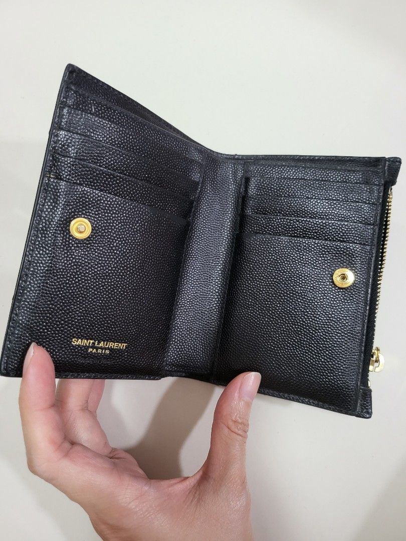 Ysl monogram clearance matelasse bifold wallet