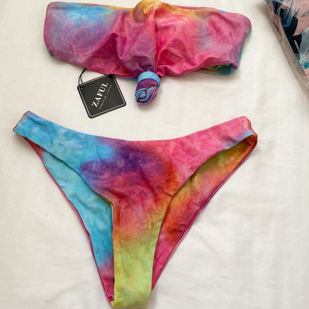 Zaful rainbow bikini top