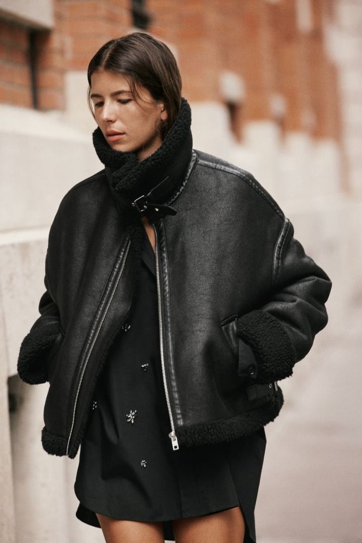 Double face deals biker jacket