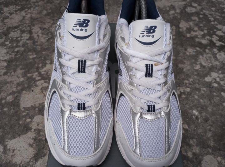 1351.New Balance 530 White Natural Indigo Silver Size 45