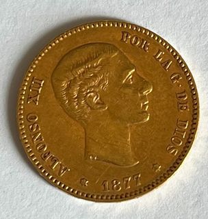 25 Pesetas - Alfonso XII Gold Coin