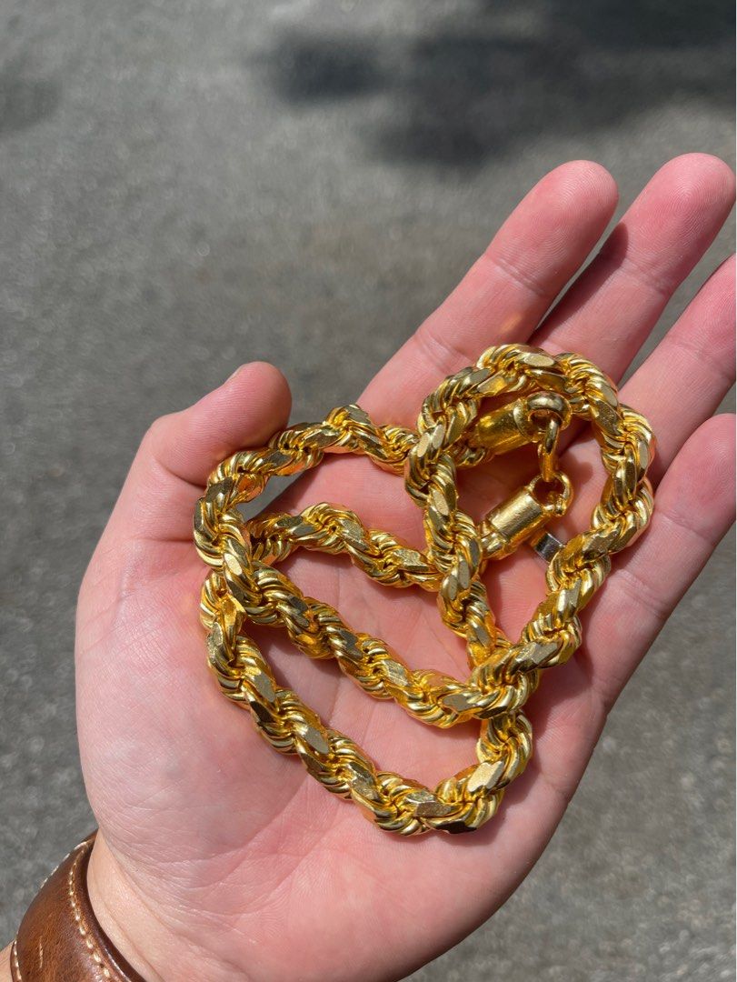 Golden rope necklace cheap