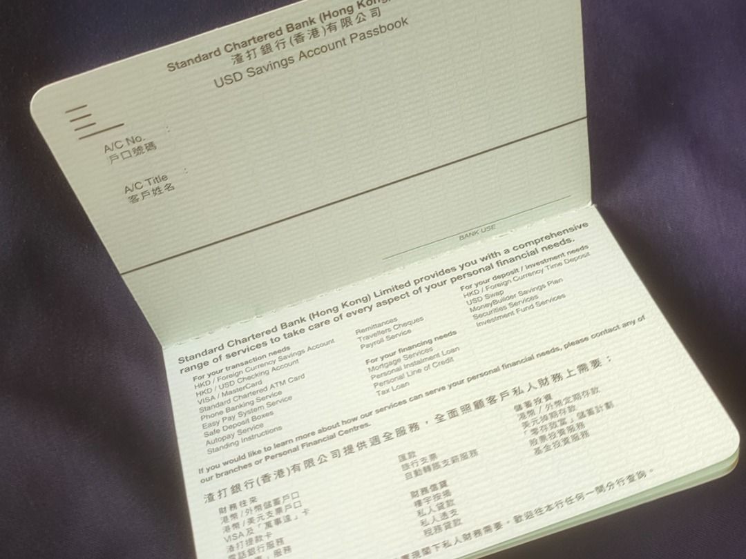 全新無剪渣打銀行美元活期儲蓄存摺簿, 興趣及遊戲, 收藏品及紀念品, 古董收藏- Carousell