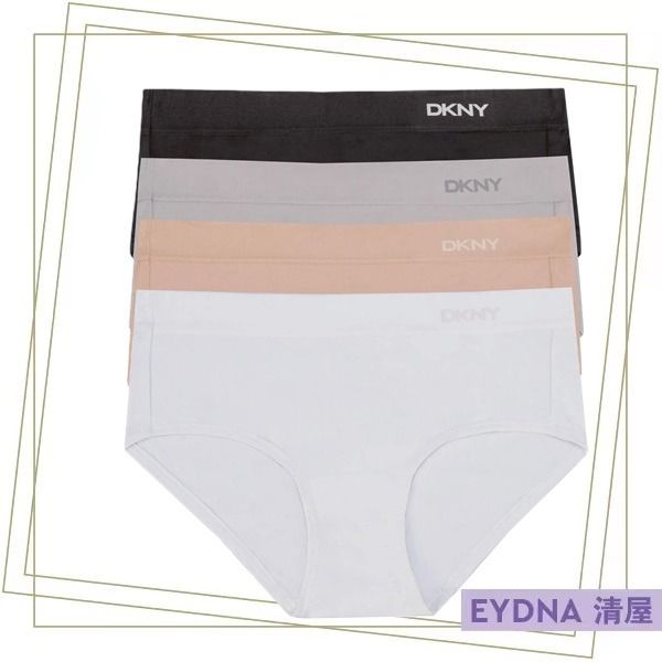 全新現貨DKNY Ladies' Seamless Rib Bikini Underwear 女裝無縫比基尼內褲4件裝L碼, 名牌, 飾物及配件-  Carousell