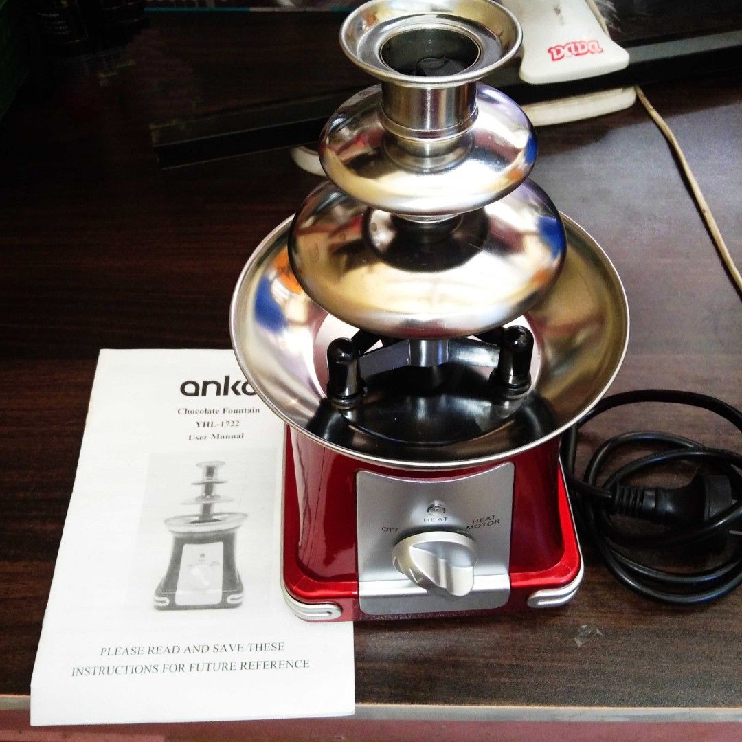 Anko Chocolate Fountain 220V (Category: Coffee Machines & Makers) located in Rizal. Submitted by TheSweetSpotShoppe (Listing ID 1282083994, Image 2). Description: • Perfect for dipping strawberries, marshmallows and banana.