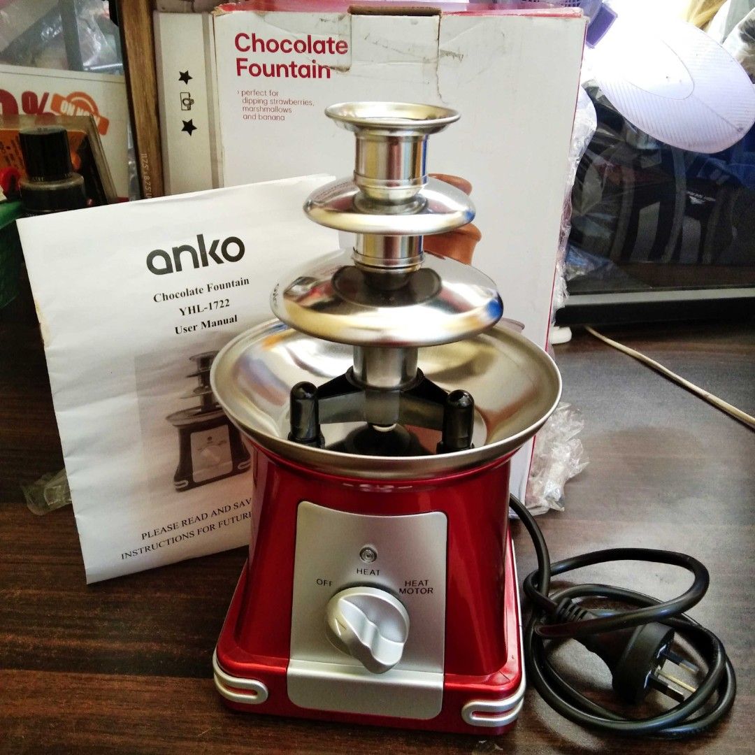 Anko Chocolate Fountain 220V (Category: Coffee Machines & Makers) located in Rizal. Submitted by TheSweetSpotShoppe (Listing ID 1282083994, Image 1). Description: • Perfect for dipping strawberries, marshmallows and banana.
