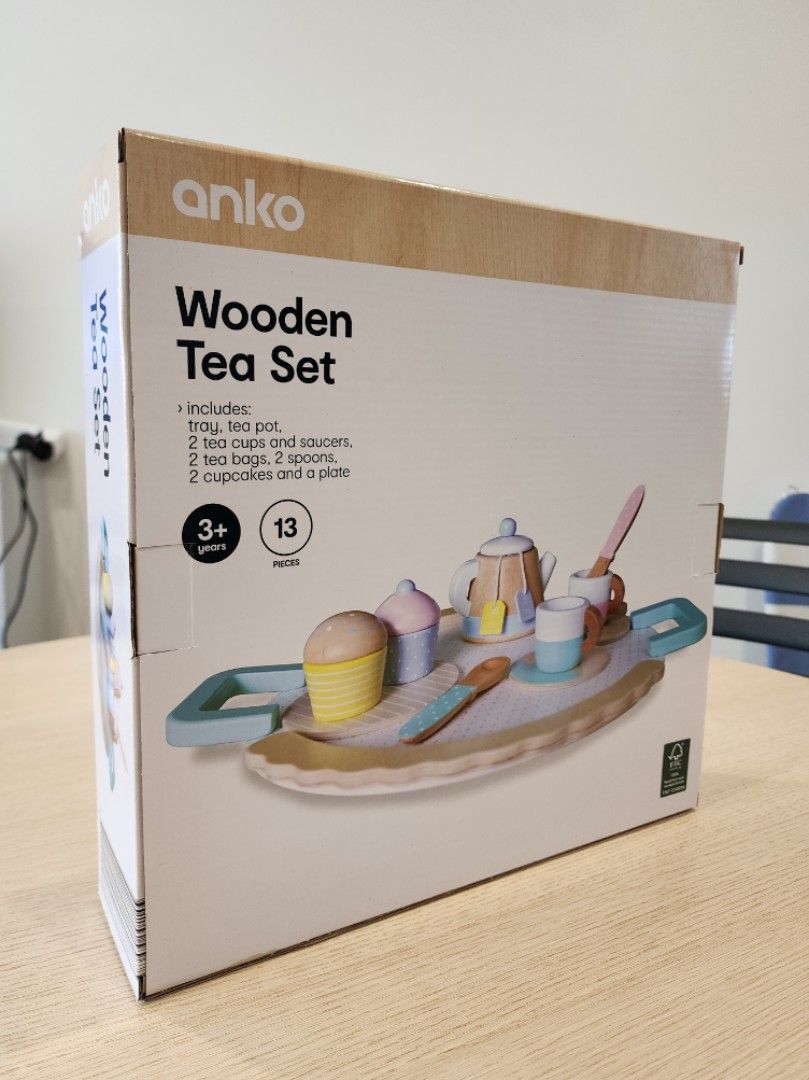 Anko Wooden Tea Set Toys for Creative Learning Limited Stock