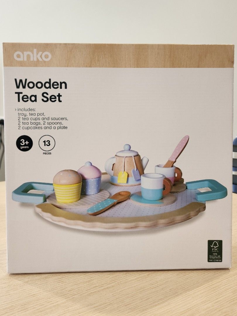 Anko Wooden Tea Set Toys for Creative Learning Limited Stock