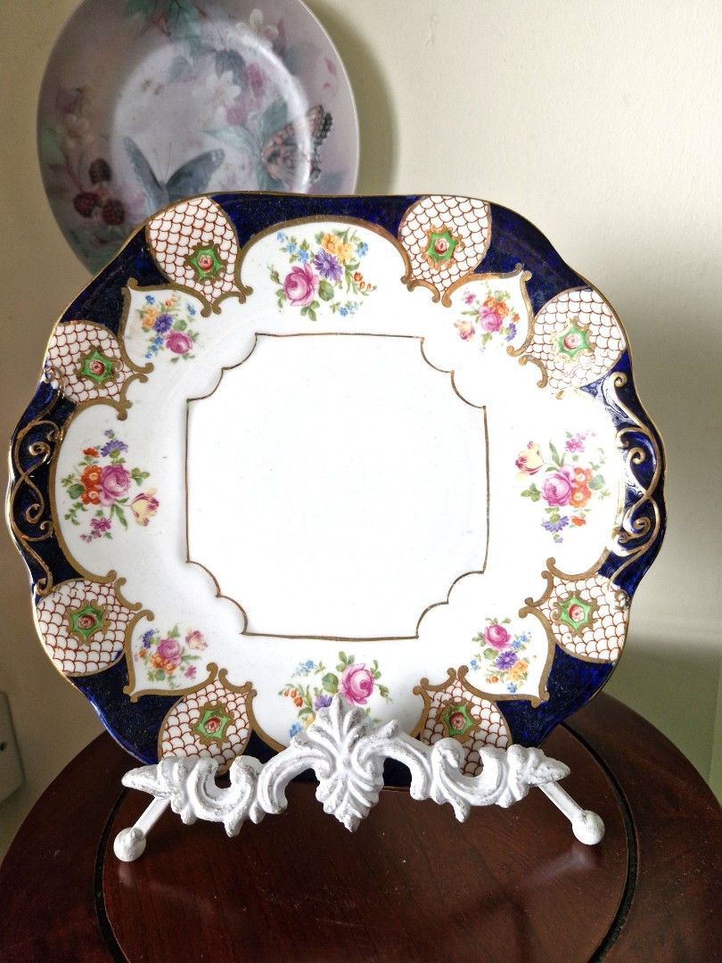Antique Cake plate duo Made in England Hobbies Toys