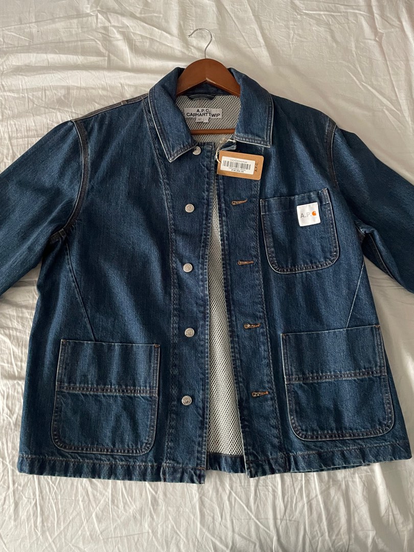 APC Carhartt Denim Chore Jacket Men s Fashion Coats Jackets and Outerwear on Carousell