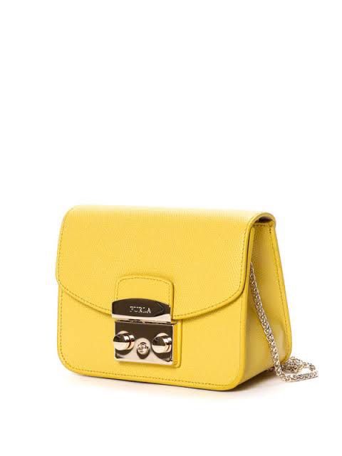 Authentic Furla Metropolis Yellow Fesyen Wanita Tas Dompet di