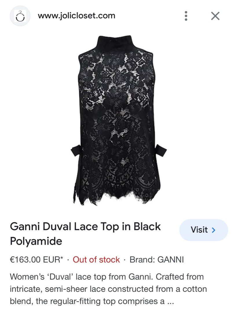 Ganni duval lace dress hotsell