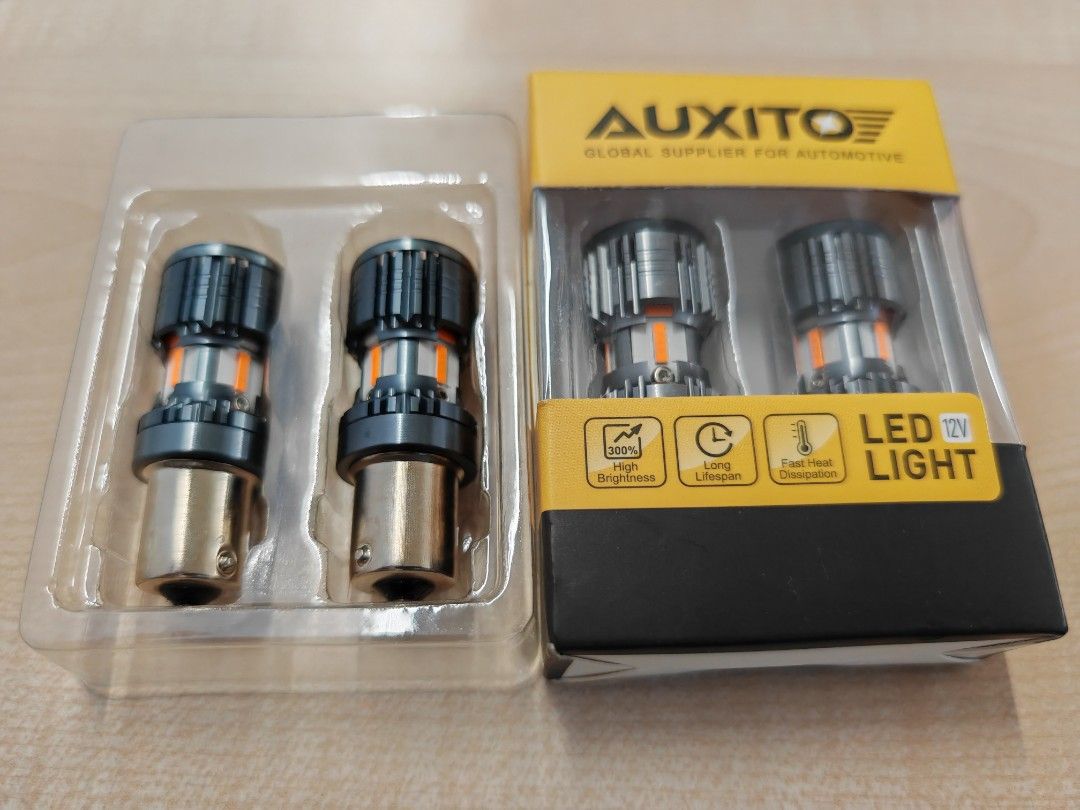 BA15S 1156 Amber LED Turn Signal Light Bulb, Double Heat Dissipation, —  AUXITO