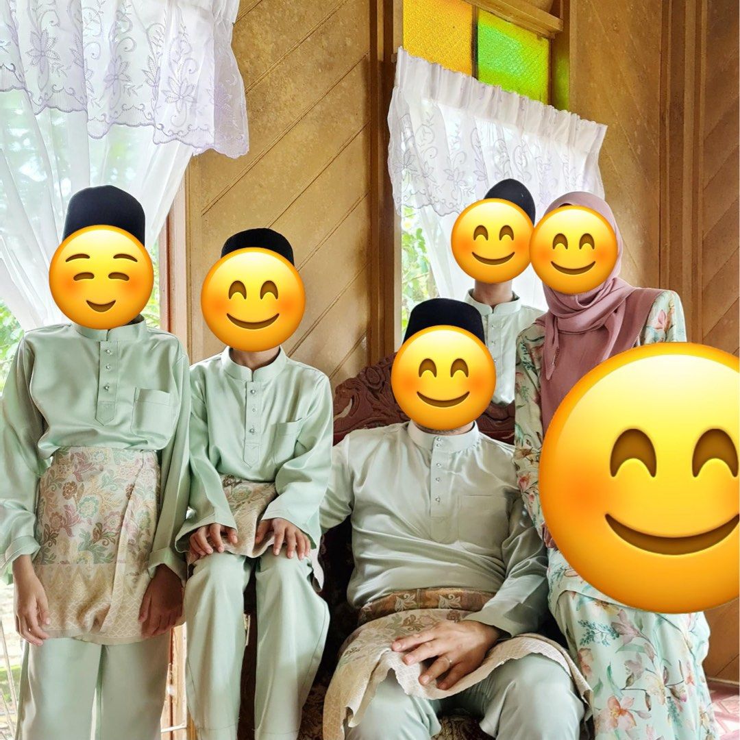Baju Melayu Hijau Lembut 12-13 Tahun, Men's Fashion, Muslim Wear, Baju