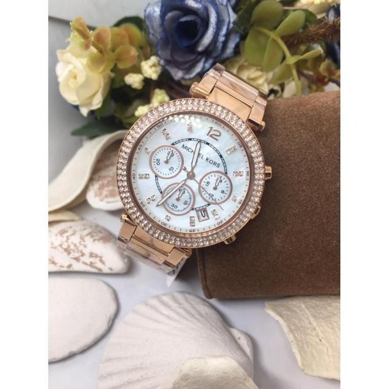 BIG NEW YEAR SALE Michael Kors Parker Rose MK5491 Gold tone