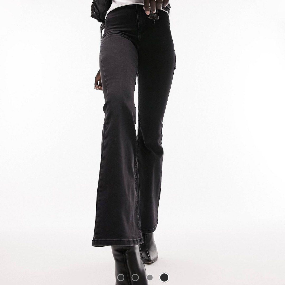 size XL] black boocut/flare long pants (petite length), Women's Fashion,  Bottoms, Jeans & Leggings on Carousell