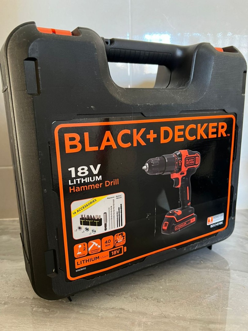 Hammer Drill Black+Decker BDCHD18K 18V + charger + 1 battery