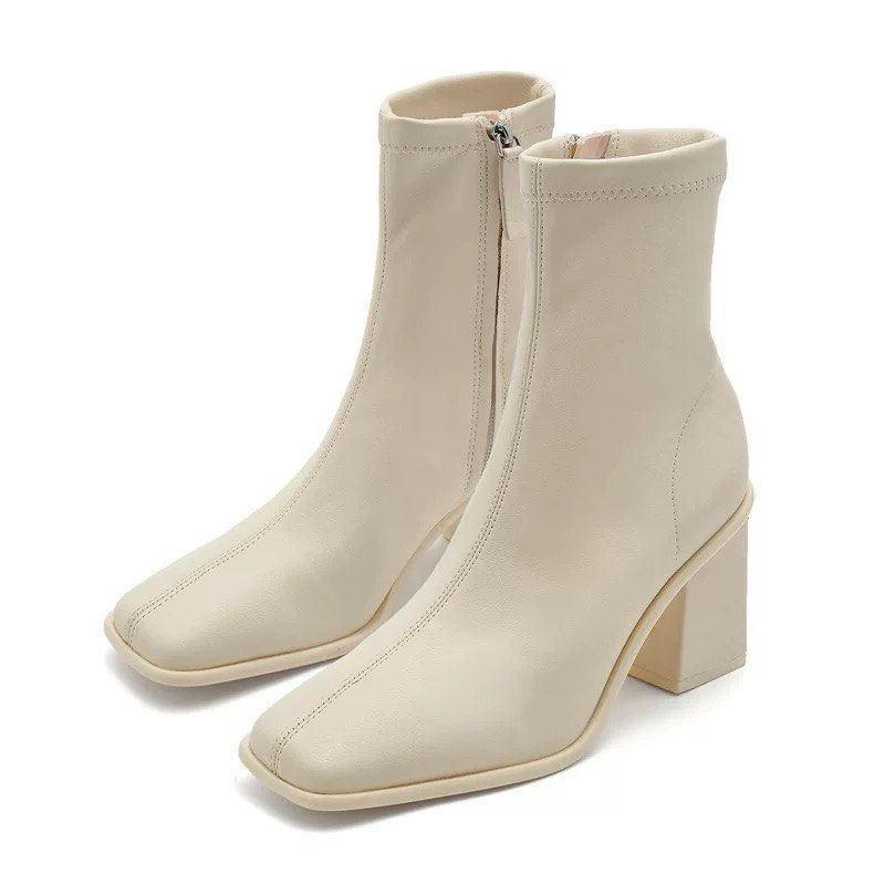 White heeled chelsea best sale boots