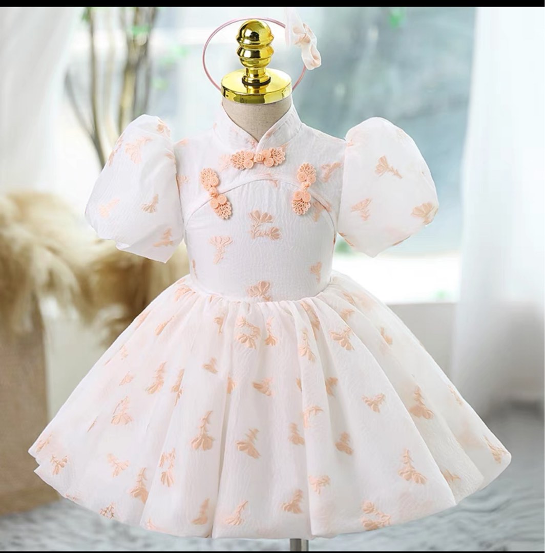 Vintage Girl Embroidery Lace Flower Dress Summer New Kids Short Sleeve  Birthday Clothes Wedding Party Dress Toddler Girl