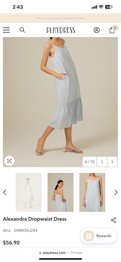 Brand new playdress baby blue midi dress size S
