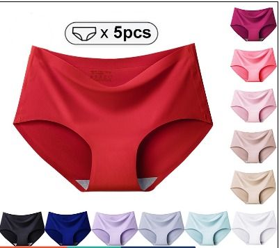 Bundle of 5】Women Comfortable Seamless Underwear Ladies Panty Ice Silk Woman  Brief Panties UP TO XXL, Women's Fashion, New Undergarments & Loungewear on  Carousell
