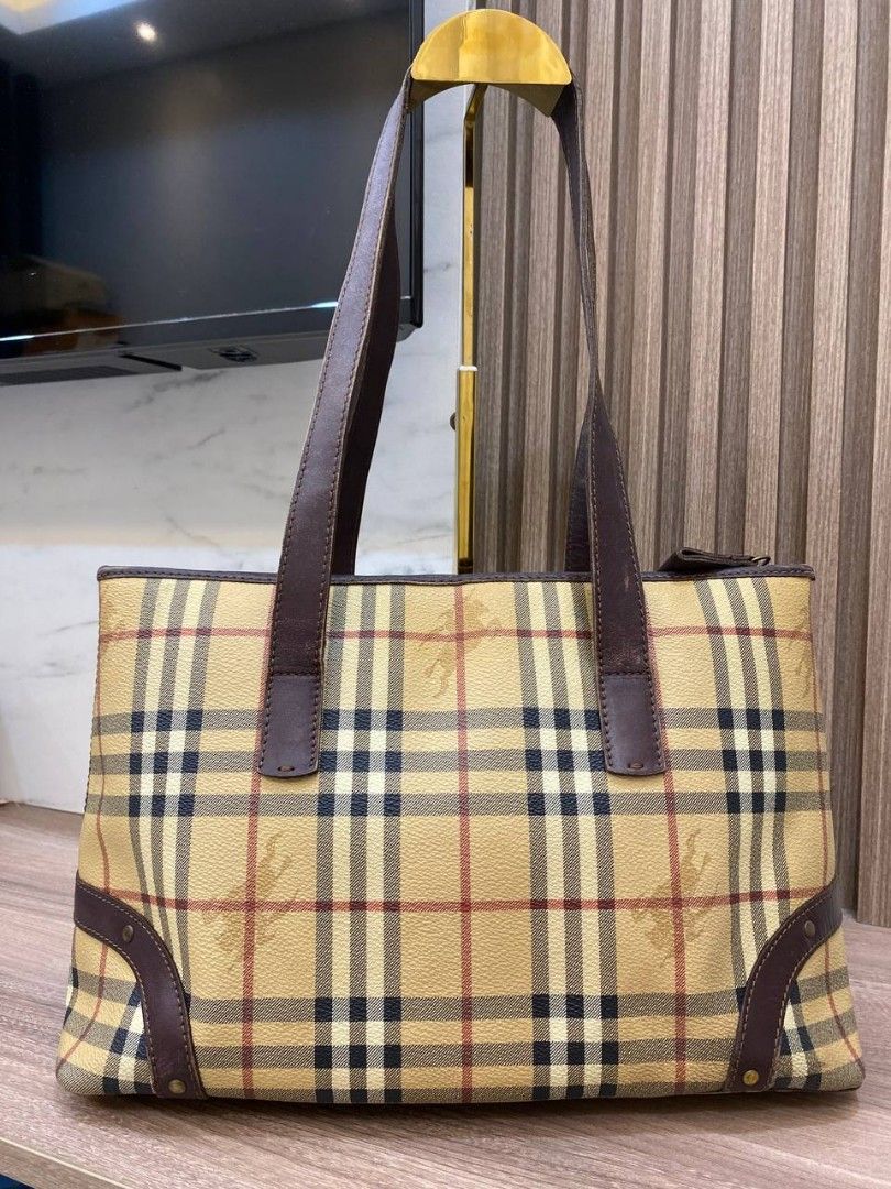 Burberry nova outlet check tote bag