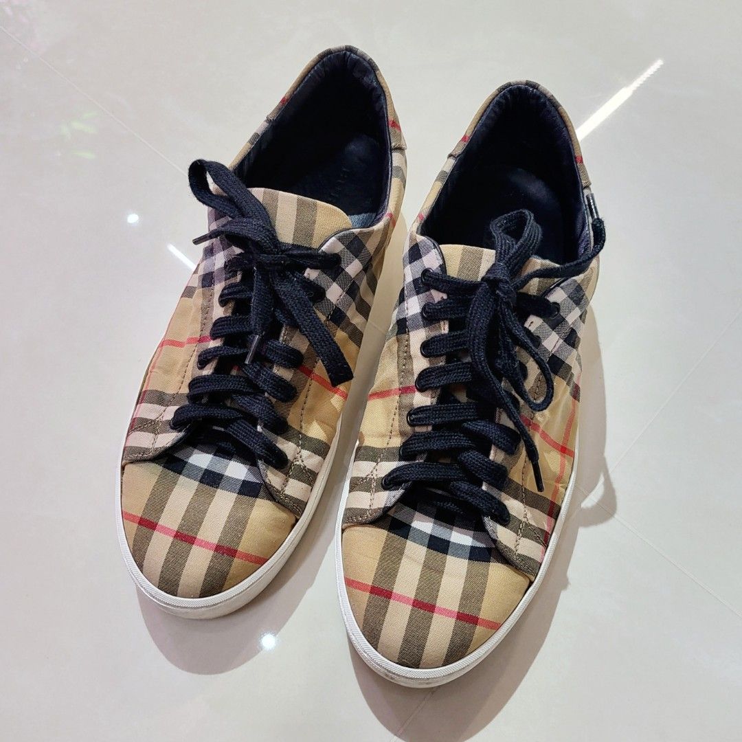 Burberry Vintage Check Canvas Shoes Sneakers Trainers EU39