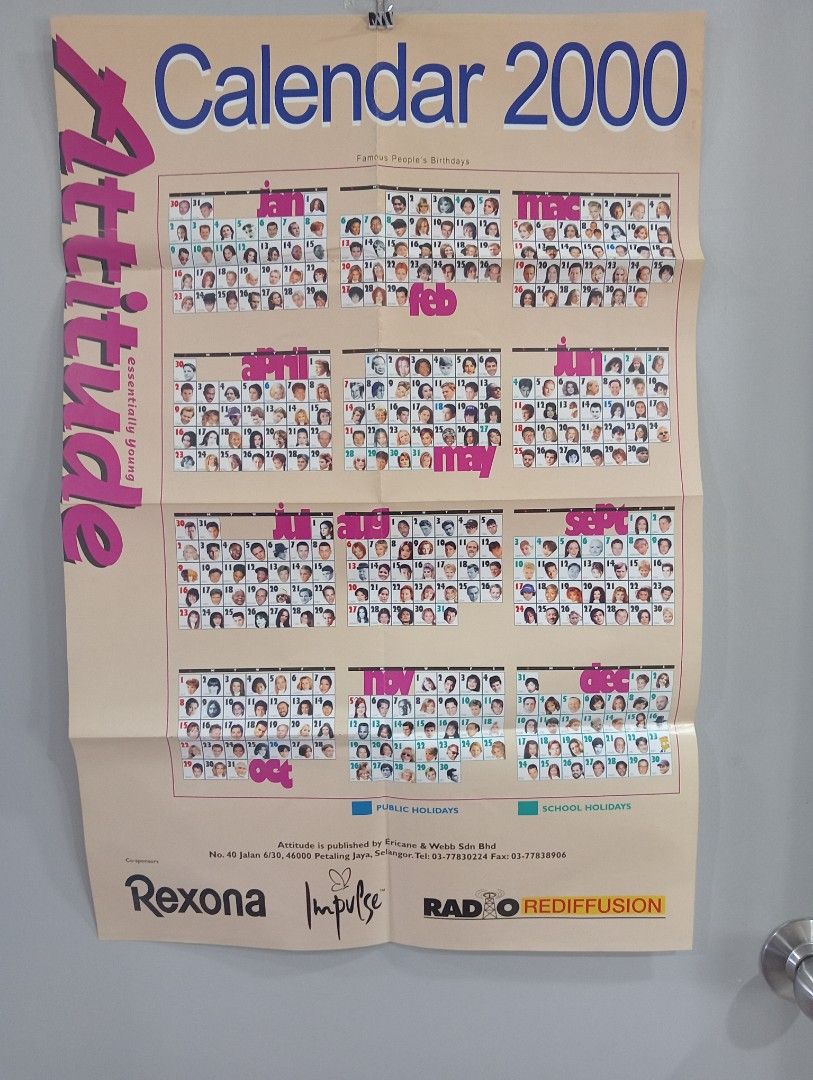 Calendar tahun 2000 Famous people's birthdays Ada Gambar& birthday ...