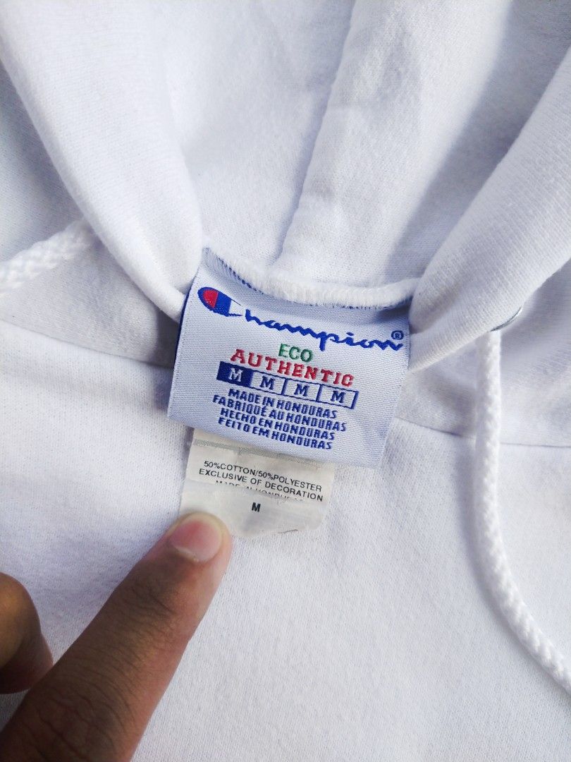 Champion store hoodie tag